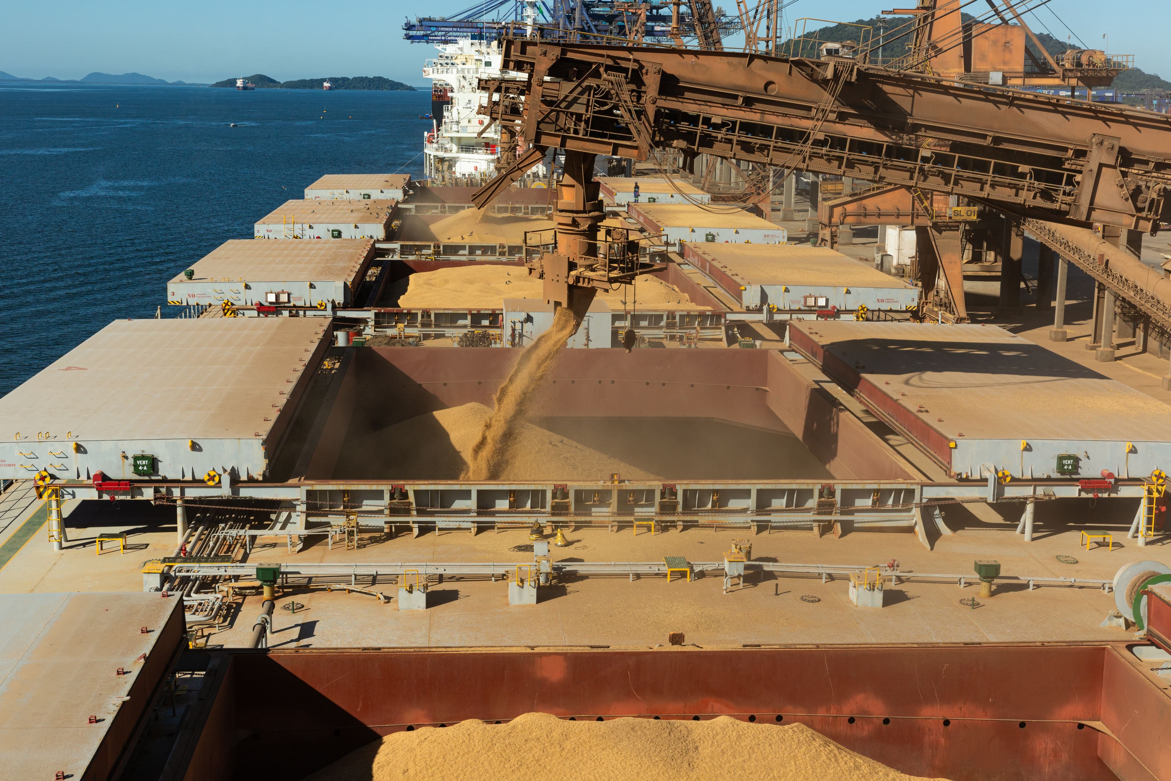 Cargo vessel at sea